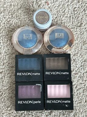 L’Oréal Revlon & Milani Eye Shadow Set in Blue, Taupe, Purple, Pink
